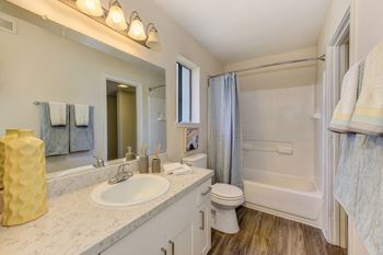 Bathroom with quartz counters